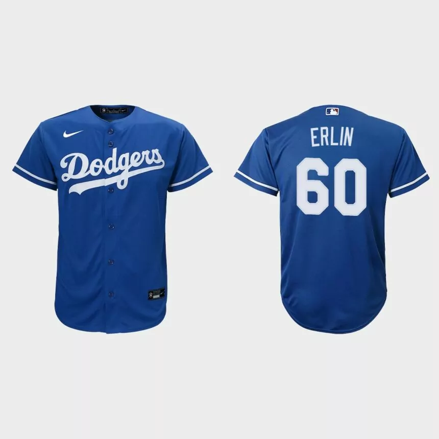 Youth Los Angeles Dodgers Robbie Erlin Royal Replica Alternate Jersey