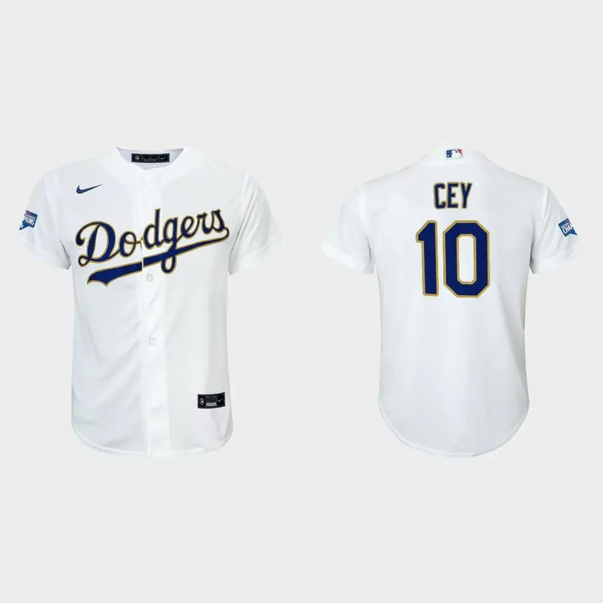 Youth Los Angeles Dodgers Ron Cey 2021 Gold Program White Gold Replica Jersey
