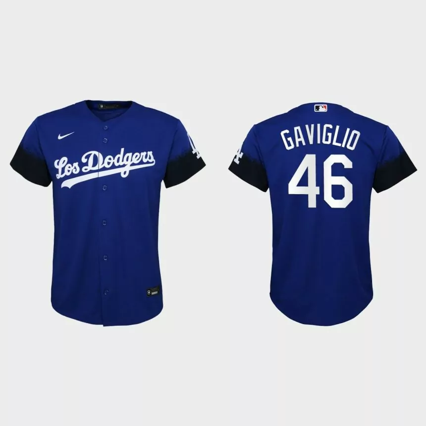 Youth Los Angeles Dodgers Sam Gaviglio Royal 2021 City Connect Replica Jersey