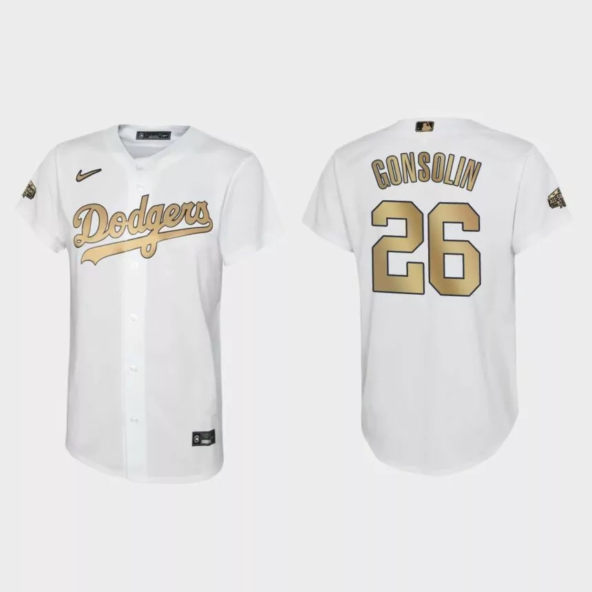 Youth Los Angeles Dodgers Tony Gonsolin White 2022 MLB All-Star Game Replica Jersey
