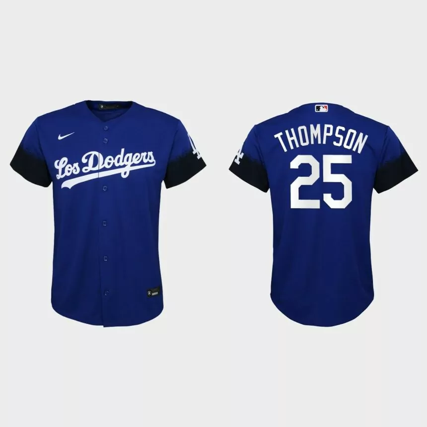 Youth Los Angeles Dodgers Trayce Thompson Royal City Connect Replica Jersey