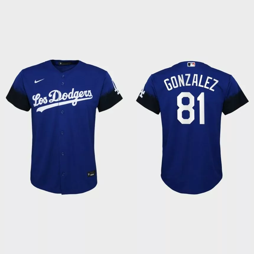 Youth Los Angeles Dodgers Victor Gonzalez Royal 2021 City Connect Replica Jersey