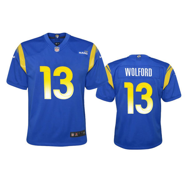 Youth Los Angeles Rams #13 John Wolford Nike Royal Limited Jersey