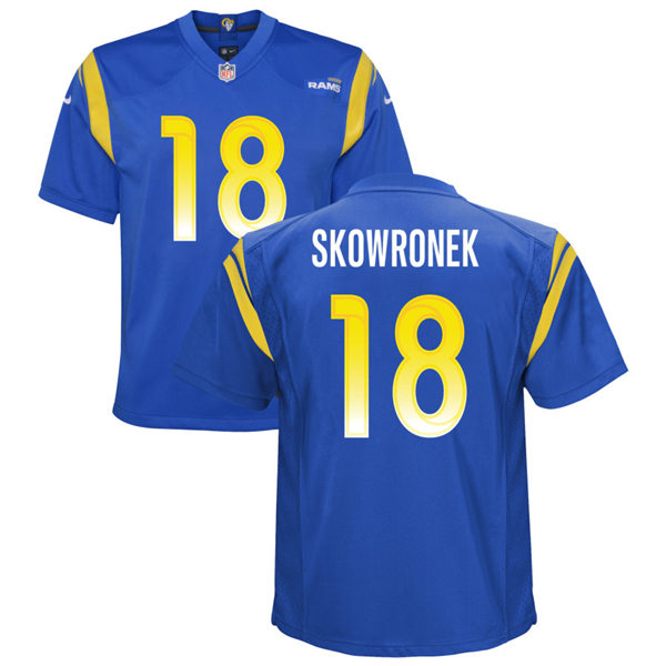 Youth Los Angeles Rams #18 Ben Skowronek Nike Royal Limited Jersey