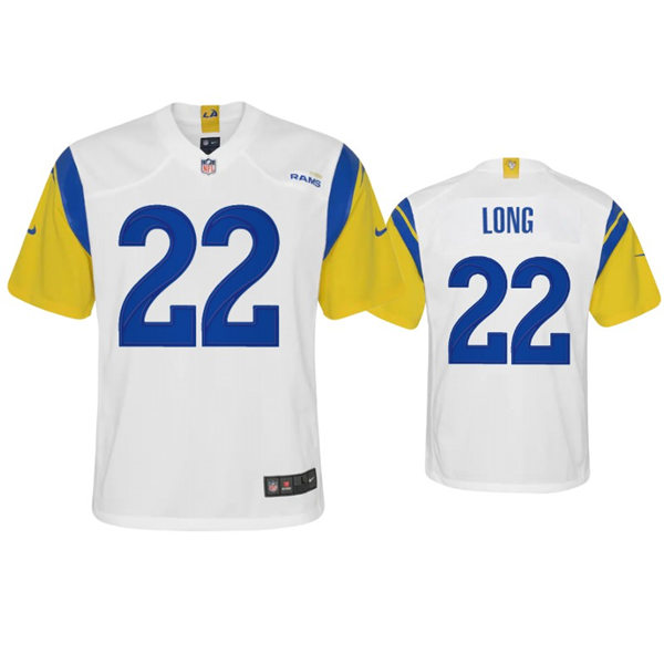 Youth Los Angeles Rams #22 David Long 2021 Nike White Modern Throwback Jersey