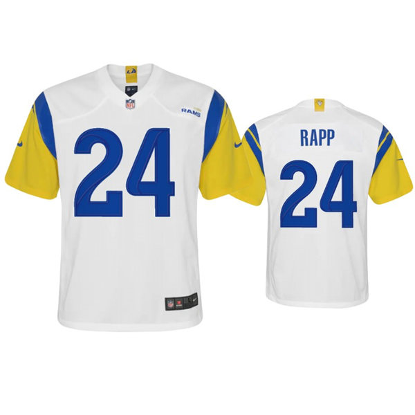 Youth Los Angeles Rams #24 Taylor Rapp 2021 Nike White Modern Throwback Jersey