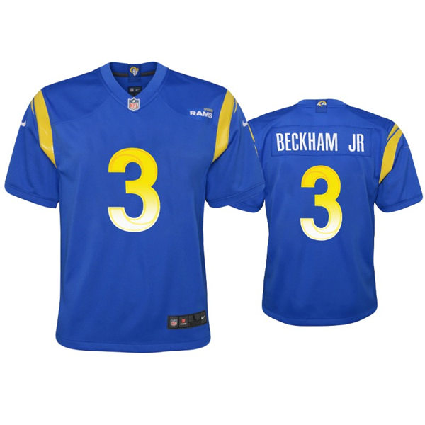 Youth Los Angeles Rams #3 Odell Beckham Jr. Nike Royal Limited Jersey