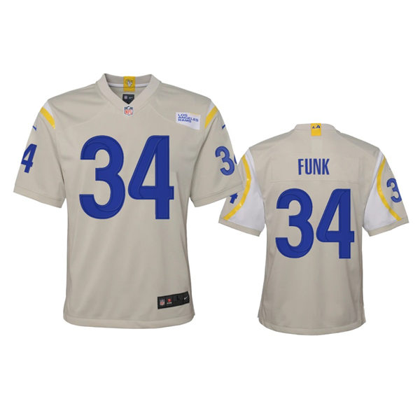 Youth Los Angeles Rams #34 Jake Funk Nike Bone Limited Jersey