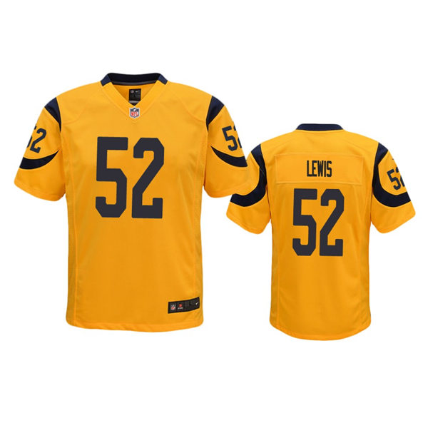 Youth Los Angeles Rams #52 Terrell Lewis Nike Gold Color Rush Limited Jersey
