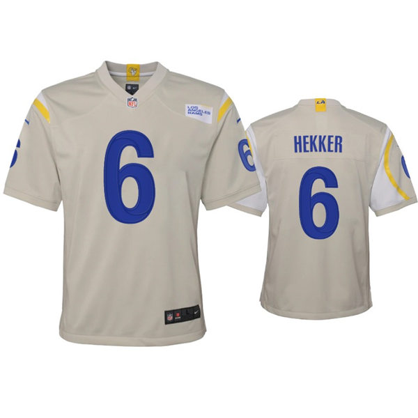 Youth Los Angeles Rams #6 Johnny Hekker Nike Bone Limited Jersey