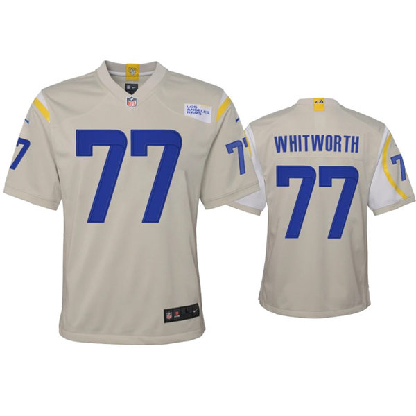 Youth Los Angeles Rams #77 Andrew Whitworth Nike Bone Limited Jersey