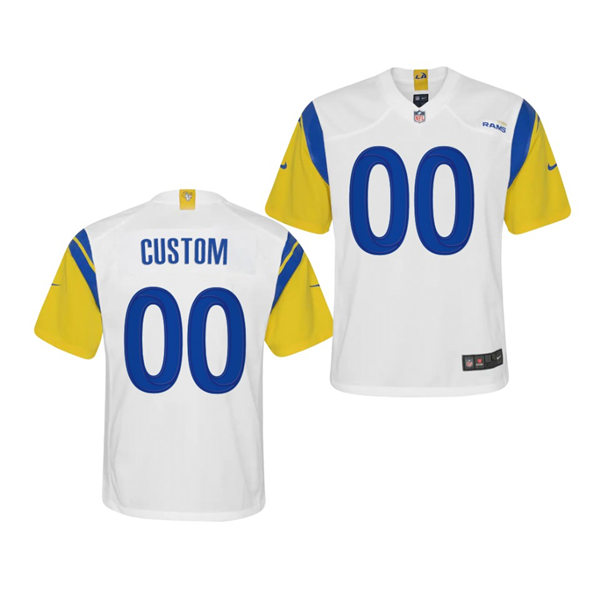 Youth Los Angeles Rams Tom Fears Norm Van Brocklin Eric Dickerson Ollie Matson Kurt Warner Jerome Bettis Custom Nike White