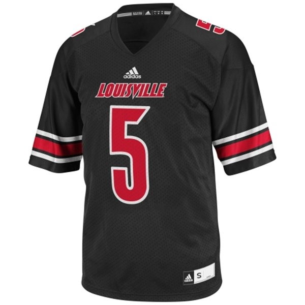 Youth Louisville Cardinals #5 Teddy Bridgewater Black Football Jersey