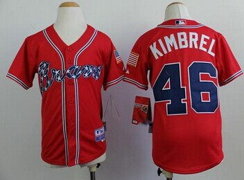 Youth MLB Atlanta Braves #46 Craig Kimbrel Red Cool Base Baseball Jersey