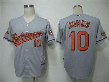 Youth MLB Baltimore Orioles #10 Adam Jones Grey Cool Base Jersey
