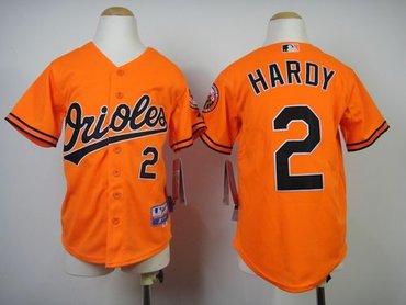 Youth MLB Baltimore Orioles #2 J.J. Hardy Orange Cool Base Stitched Jersey