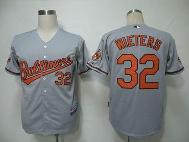 Youth MLB Baltimore Orioles #32 Matt Wieters Grey Cool Base Jersey