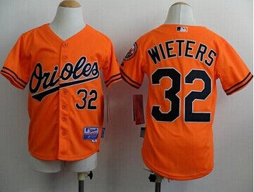 Youth MLB Baltimore Orioles #32 Matt Wieters Orange Cool Base Stitched Baseball Jersey