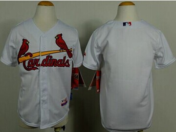 Youth MLB Cardinals Blank White Cool Base Baseball Jersey