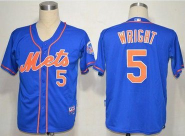 Youth MLB New York Mets #5 David Wright Blue Alternate Home Cool Baseball Jersey