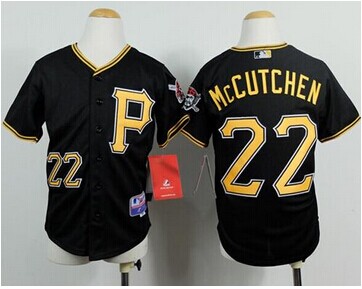 Youth MLB Pittsburgh Pirates #22 Andrew McCutchen Black Cool Base Stitched Baseball Jersey