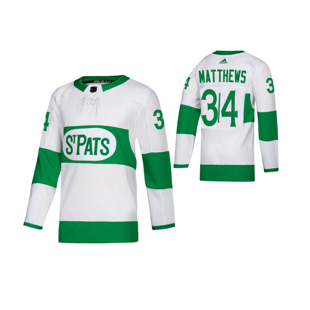Youth Maple Leafs #34 Auston Matthews Authentic St. Pats Jersey White