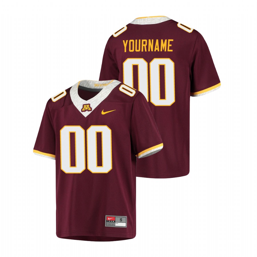 Youth Maroon Minnesota Golden Gophers Custom Untouchable Football Jersey