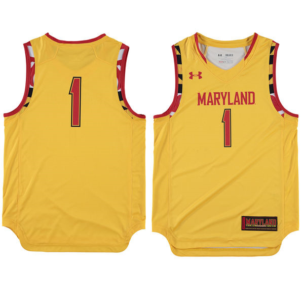 Youth Maryland Terrapins #1 Gold Basketball Jersey Youth Jersey Youth Maryland Terrapins #1 Gold Basketball Jersey