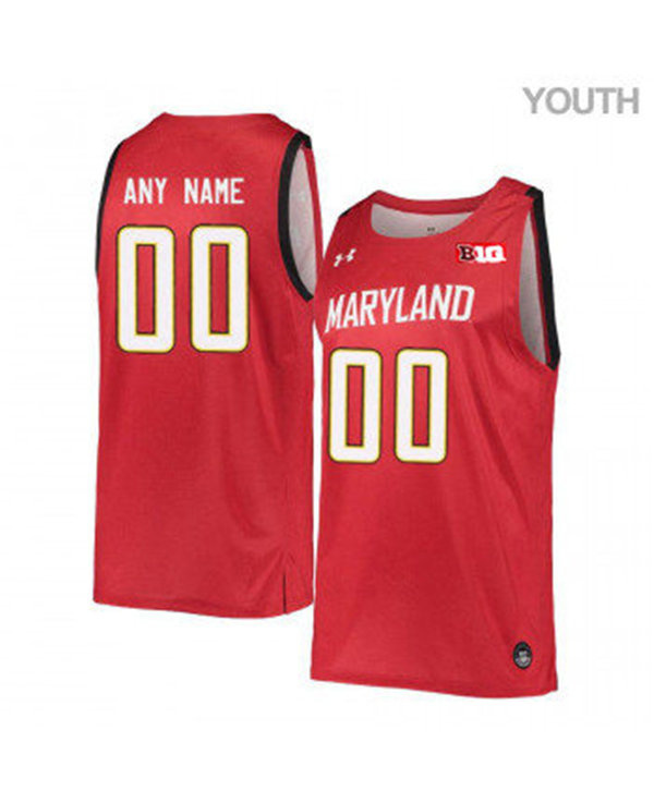 Youth Maryland Terrapins Custom Chol Marial Donta Scott Steve Francis Juan Dixon Under Armour Red Basketball Jersey