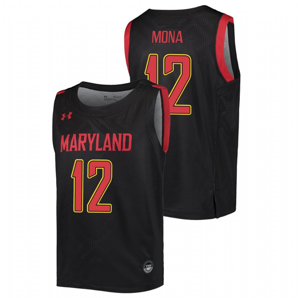 Youth Maryland Terrapins Reese Mona 2019-20 College Basketball Jersey Black Youth Jersey Youth Maryland Terrapins 2019-20 Reese Mona College Basketball Black Jersey