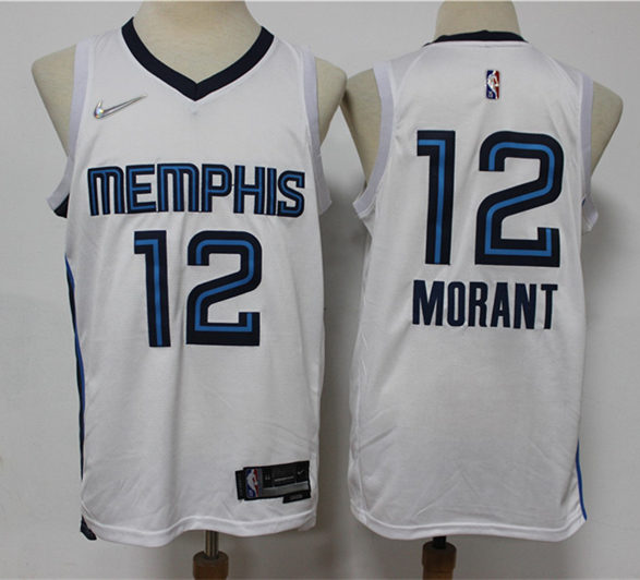 Youth Memphis Grizzlies #12 Ja Morant White Association Edition Jersey