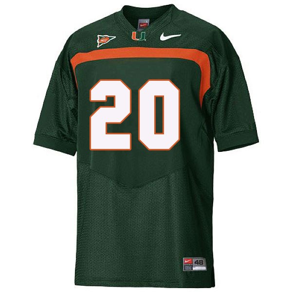 Youth Miami Hurricanes #20 Ed Reed Green Football Jersey Youth Jersey Youth Miami Hurricanes #20 Ed Reed Green Football Jersey