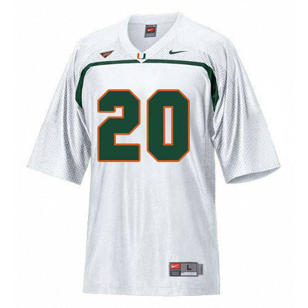 Youth Miami Hurricanes #20 Ed Reed White Football Jersey