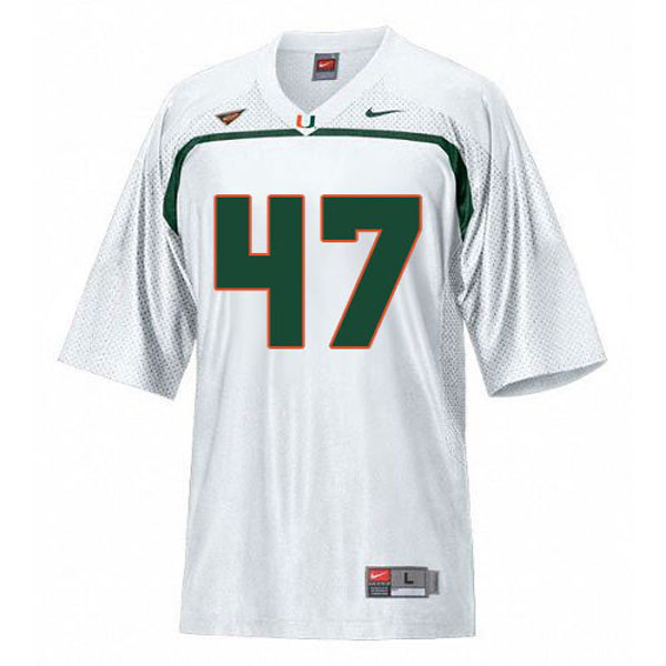 Youth Miami Hurricanes #47 Michael Irvin White Football Jersey