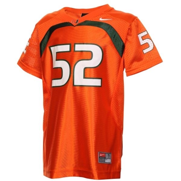 Youth Miami Hurricanes #52 Ray Lewis Orange Football Jersey