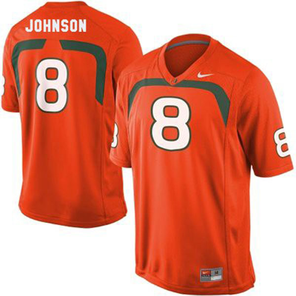 Youth Miami Hurricanes #8 Duke Johnson Orange Football Jersey