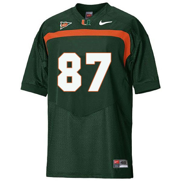 Youth Miami Hurricanes #87 Reggie Wayne Green Football Jersey