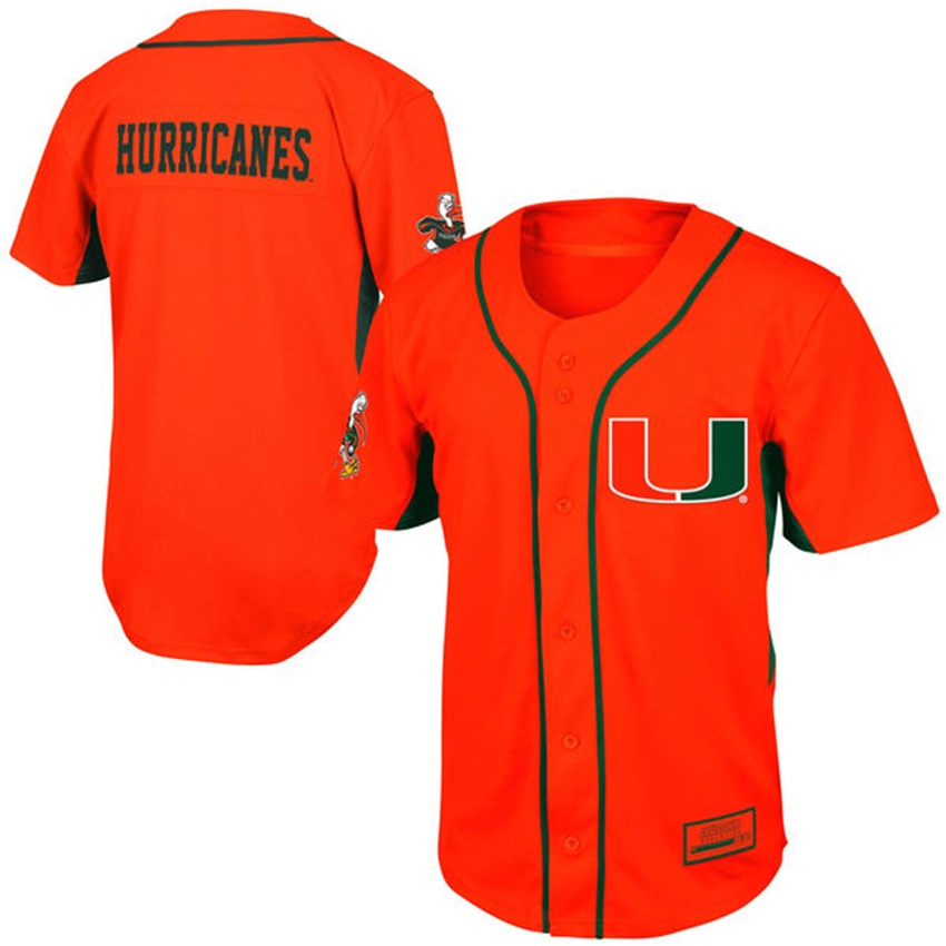 Youth Miami Hurricanes Orange NCAA Baseball Jersey