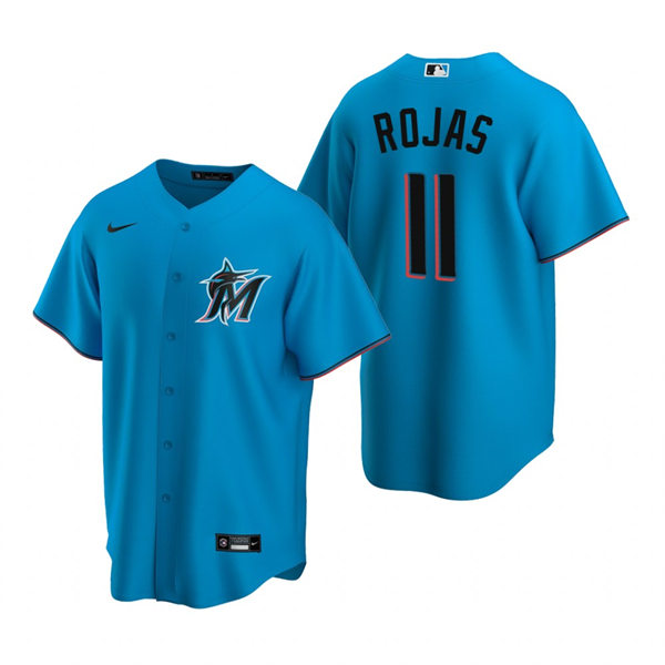 Youth Miami Marlins #11 Miguel Rojas Nike Blue Alternate Jersey