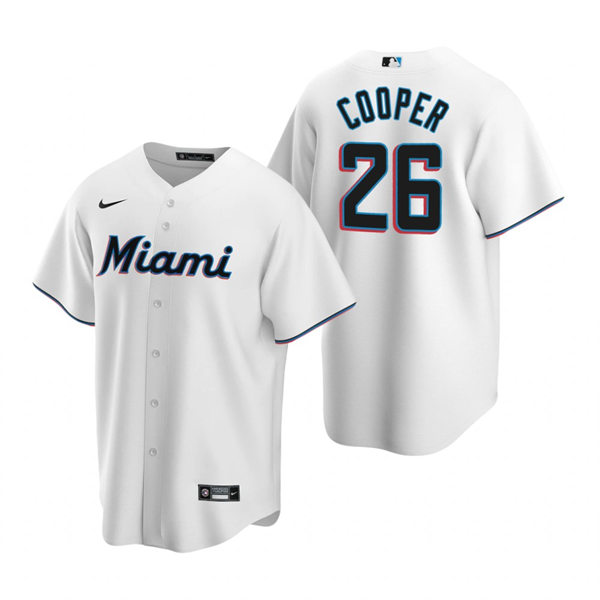 Youth Miami Marlins #26 Garrett Cooper Nike White Home Jersey