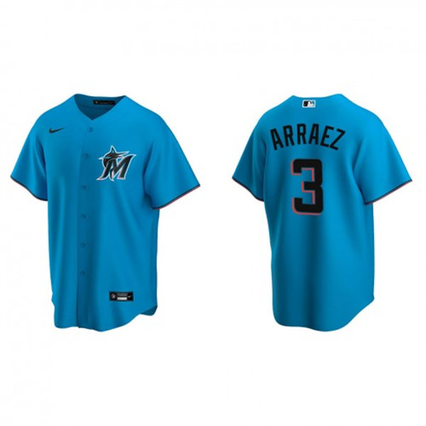 Youth Miami Marlins #3 Luis Arraez Nike Blue Alternate Replica Jersey