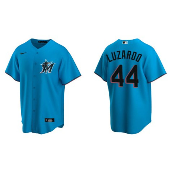 Youth Miami Marlins #44 Jesus Luzardo Nike Blue Alternate Replica Jersey