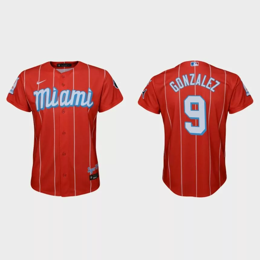 Youth Miami Marlins Erik Gonzalez Red City Connect Replica Jersey