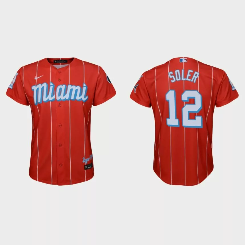 Youth Miami Marlins Jorge Soler Red City Connect Replica Jersey