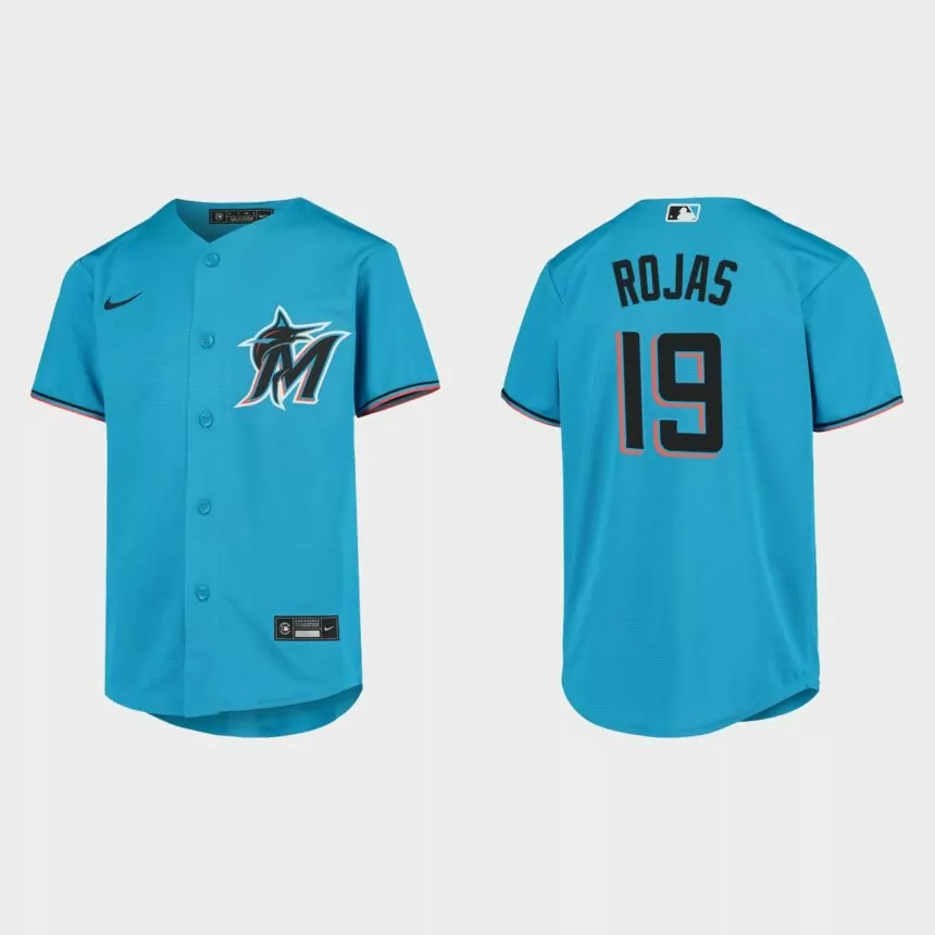 Youth Miami Marlins Miguel Rojas Blue Replica Jersey