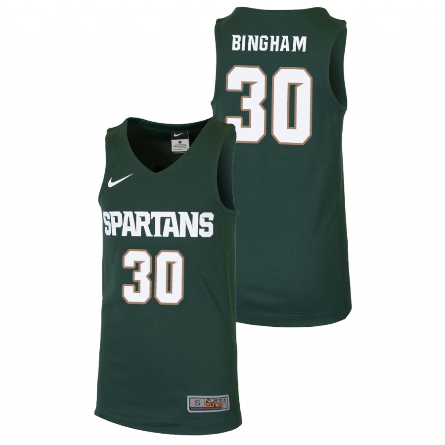Youth Michigan State Spartans Green Marcus Bingham Jr. College Basketball Replica Jersey  