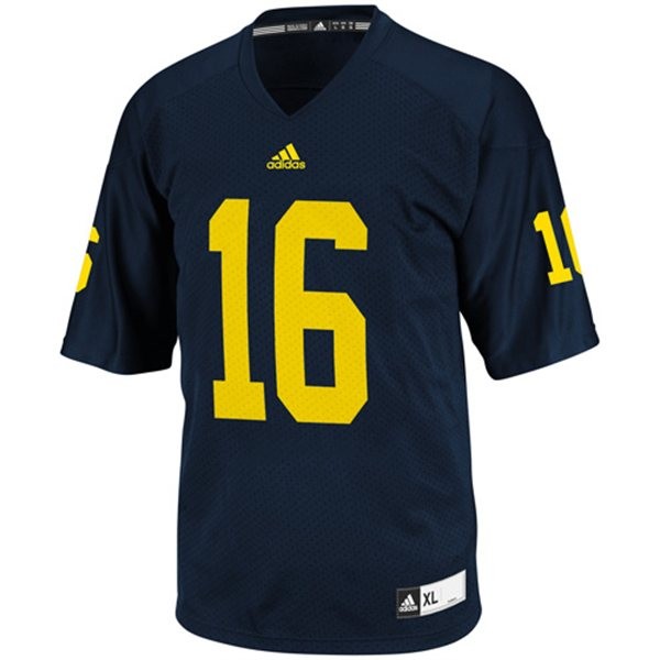 Youth Michigan Wolverines #16 Denard Robinson Blue Football Jersey
