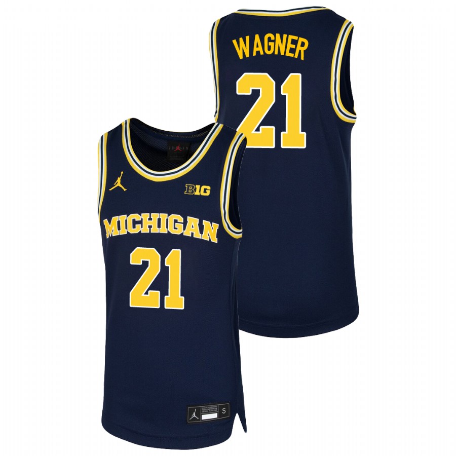 Youth Michigan Wolverines Franz Wagner Basketball Jersey Navy