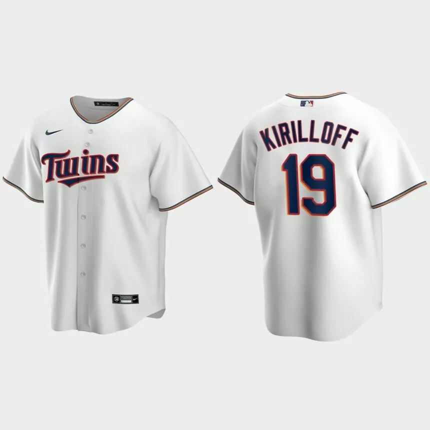 Youth Minnesota Twins #19 Alex Kirilloff White Replica Home Jersey