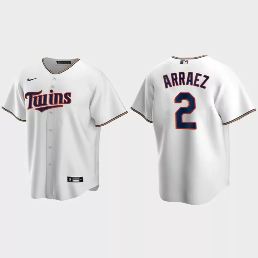 Youth Minnesota Twins #2 Luis Arraez White Replica Home Jersey